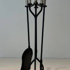 French Golf-Themed Fireplace Companion Set - Front View - Styylish