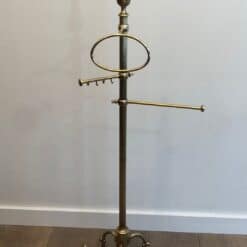 French Brass Towel Rack in Neoclassical Style - Front View - Styylish