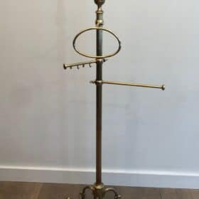French Brass Towel Rack in Neoclassical Style
