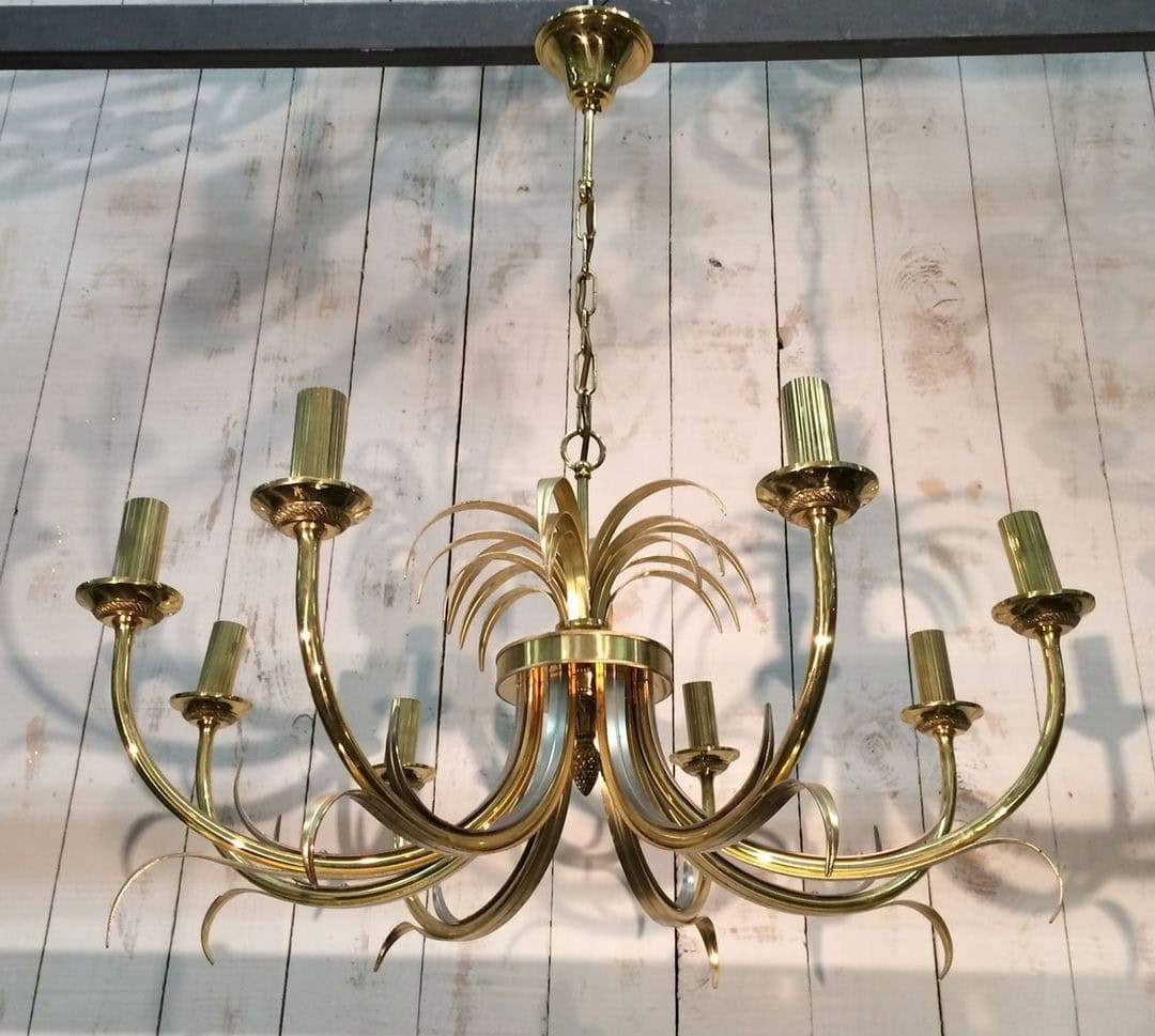 French Pineapple Chandelier in the Style of Maison Charles, 1970s - Image 2