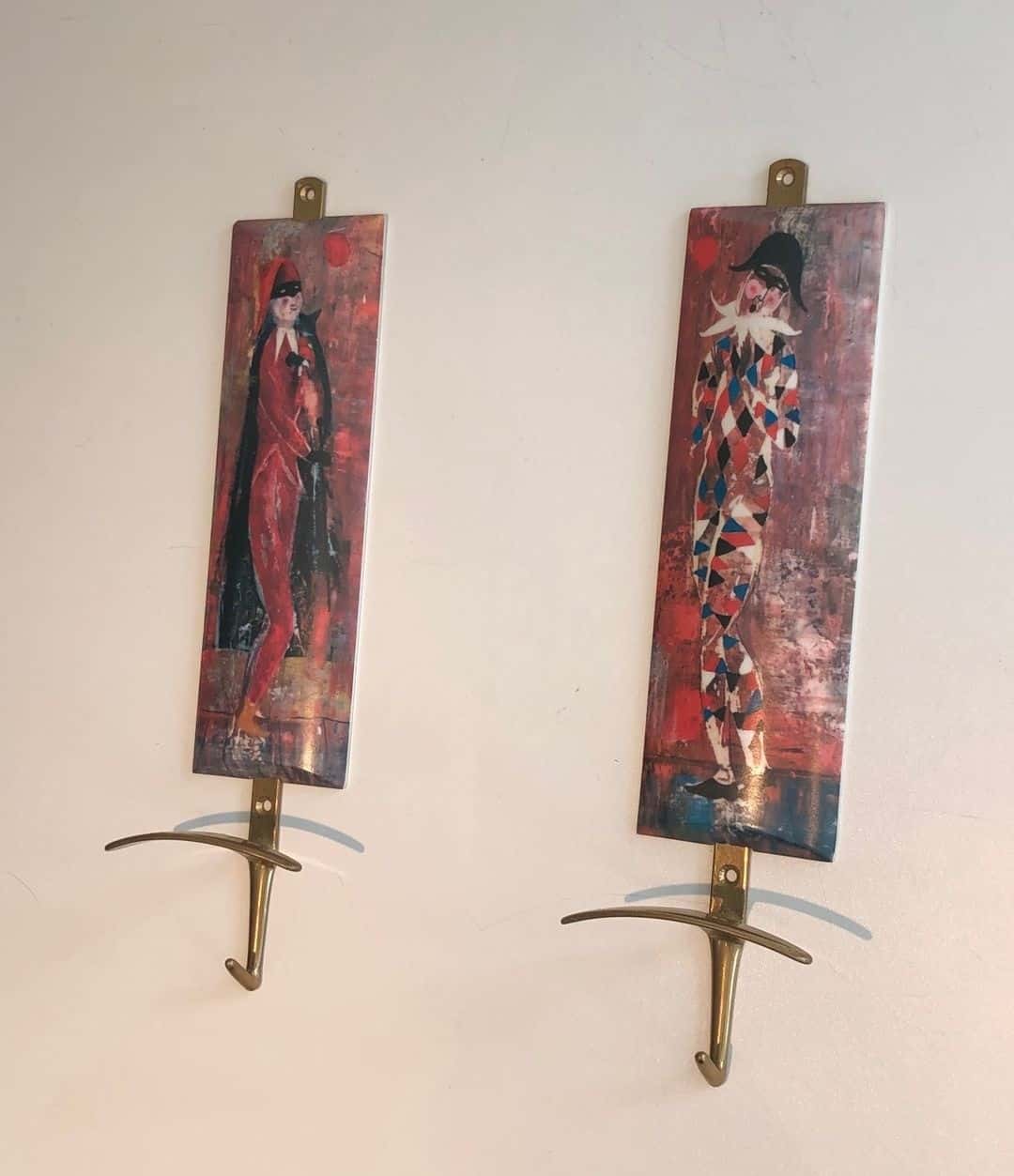 Fornasetti Style Coat Hooks, Italian, circa 1970 - Image 2