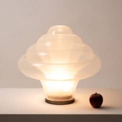 Carlo Nason Lotus Bubbled Glass Lamp - Illuminated - Styylish