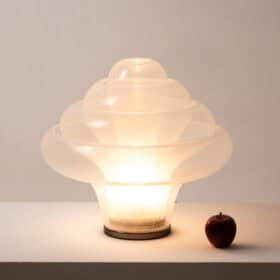 Carlo Nason Lotus Bubbled Glass Lamp
