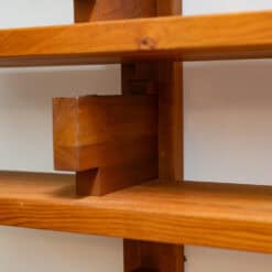 Alternative view of Pierre Chapo. Shelf or bookcase in natural elm. 1980s.