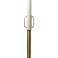 Adjustable-Height Coat Rack with Brass Hooks - Side View - Stylish