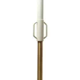 Adjustable-Height Coat Rack with Brass Hooks
