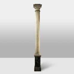 Alternative view of Pair of French Faux Marble Fluted Columns, Circa 1880