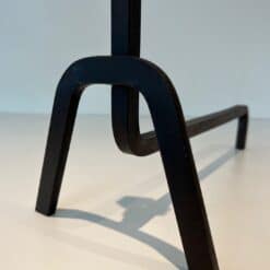 French Modernist Wrought Iron Andirons - Base Detail - Styylish