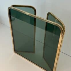 French Tinted Glass Fireplace Screen - Top View Full-fold - Styylish
