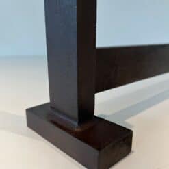 French Modernist Wrought Iron and Steel Andirons - Base Detail - Styylish
