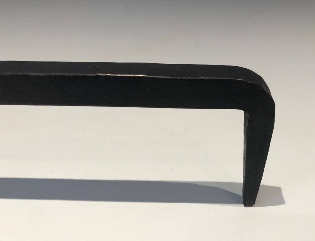 French Wrought Iron Fleur-de-Lys Andirons - Base Claw Detail - Styylish