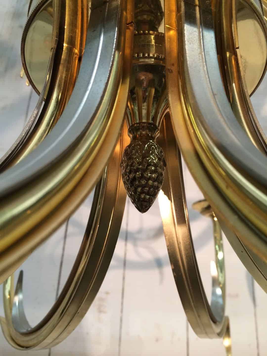 French Pineapple Chandelier in the Style of Maison Charles, 1970s - Image 11
