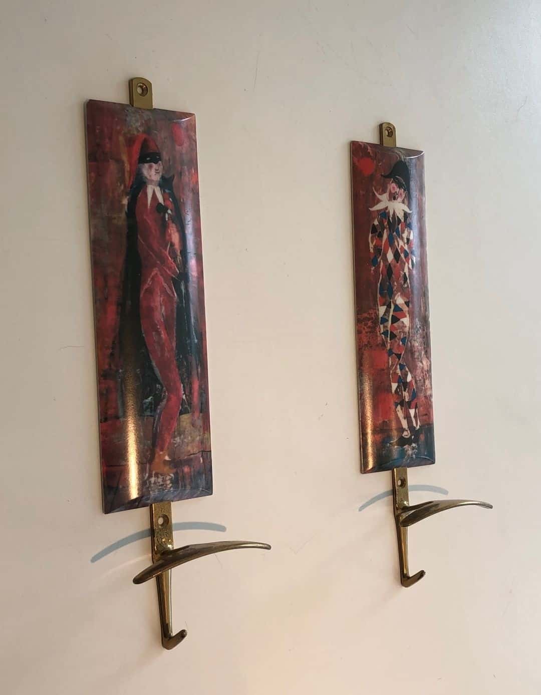 Fornasetti Style Coat Hooks, Italian, circa 1970 - Image 11