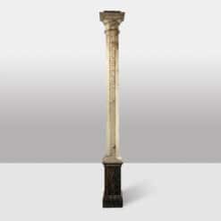 Pair of French Faux Marble Fluted Columns, Circa 1880 - Image 11