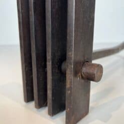 French Brutalist Steel Andirons, Mid-Century, 1950s - Image 12