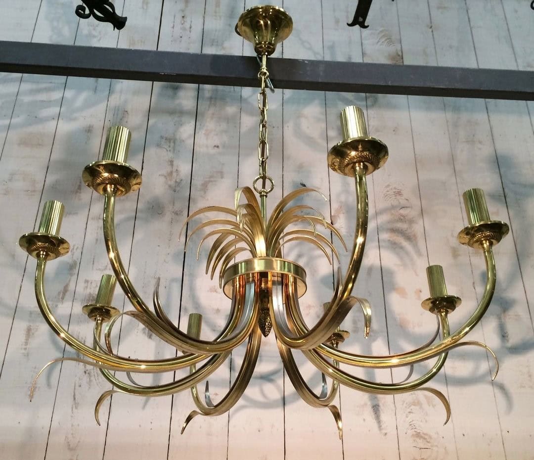 French Pineapple Chandelier in the Style of Maison Charles, 1970s - Image 12