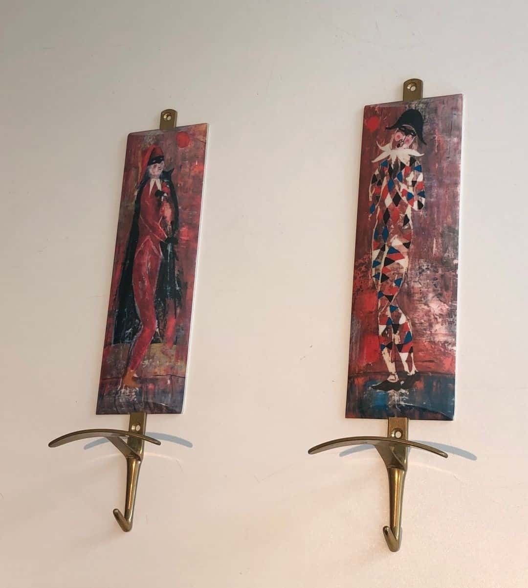 Fornasetti Style Coat Hooks, Italian, circa 1970 - Image 12