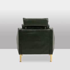 Airborne. Pair of green leather armchairs. 1950s. - Image 14