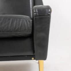 Airborne. Pair of green leather armchairs. 1950s. - Image 16