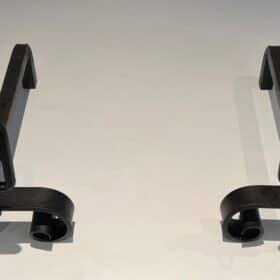 French Wrought Iron Andirons