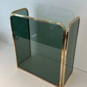 French Tinted Glass Fireplace Screen