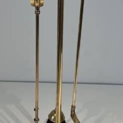 French Neoclassical Brass Fireplace Companion Set - Side View - Styylish