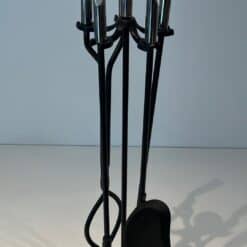 French Golf-Themed Fireplace Companion Set - Side View - Styylish