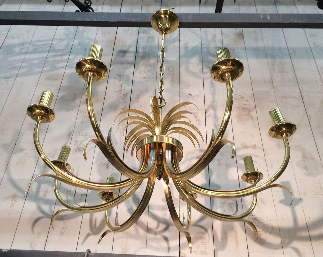 French Pineapple Chandelier in the Style of Maison Charles, 1970s - Image 3