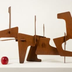Contemporary Corten Steel Abstract Sculpture by MPCEM - With Apple - Styylish
