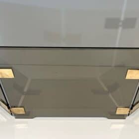 French Smoked Glass Fireplace Screen