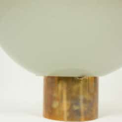 Globe lamp in opalescent glass and patinated bronze. Contemporary. - Image 3