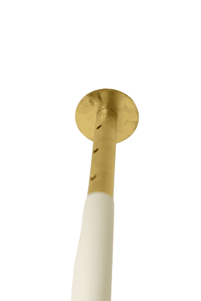 Adjustable-Height Coat Rack with Brass Hooks - Top Down View - Stylish