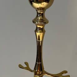 French Neoclassical Brass Fireplace Companion Set - Stand top Detail - Styylish