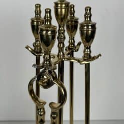 French Neoclassical Brass Fireplace Companion Set - Handles Detail - Styylish