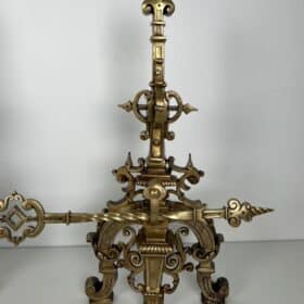 French Neo-Renaissance Bronze Fireplace Andirons