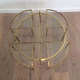 Maison Baguès Neoclassical Brass Coffee Table, France, circa 1940