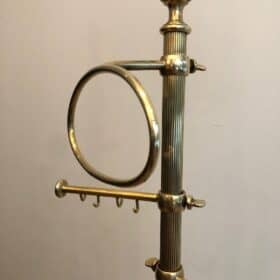 French Brass Towel Rack in Neoclassical Style