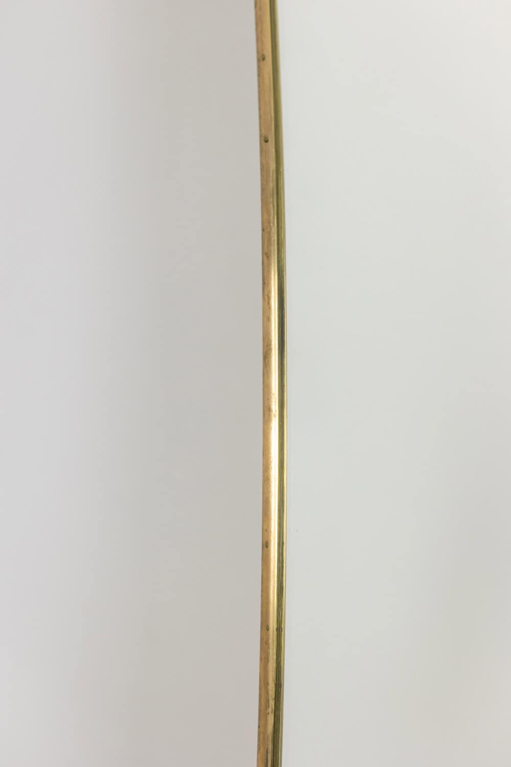 Gio Ponti Style Gilded Brass Mirror - Right Side Detail - Styylish