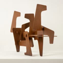 Contemporary Corten Steel Abstract Sculpture by MPCEM - Side View - Styylish
