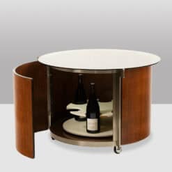 Eugenio Gerli Coffee Table with Built-In Bar - Stocked View - Styylish