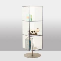 Vintage Plexiglass Column Bookcases - View with Items - Styylish