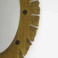 Vintage Gilded Brass Elliptical Mirror - Right Frame Detail - Styylish