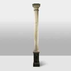 Pair of French Faux Marble Fluted Columns, Circa 1880 - Image 4