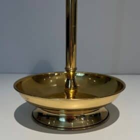 French Neoclassical Brass Fireplace Companion Set