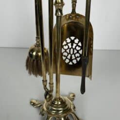 French Neoclassical Brass Fireplace Companion Set - Tools Detail - Styylish