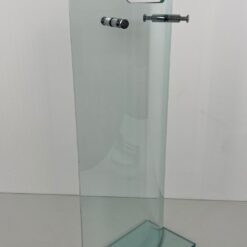1970s French Tempered Glass Fireplace Companion Set - Stand Without Tools - Styylish