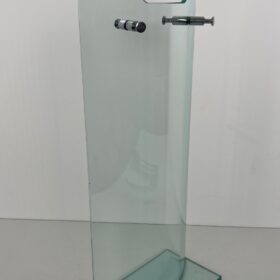 1970s French Tempered Glass Fireplace Companion Set