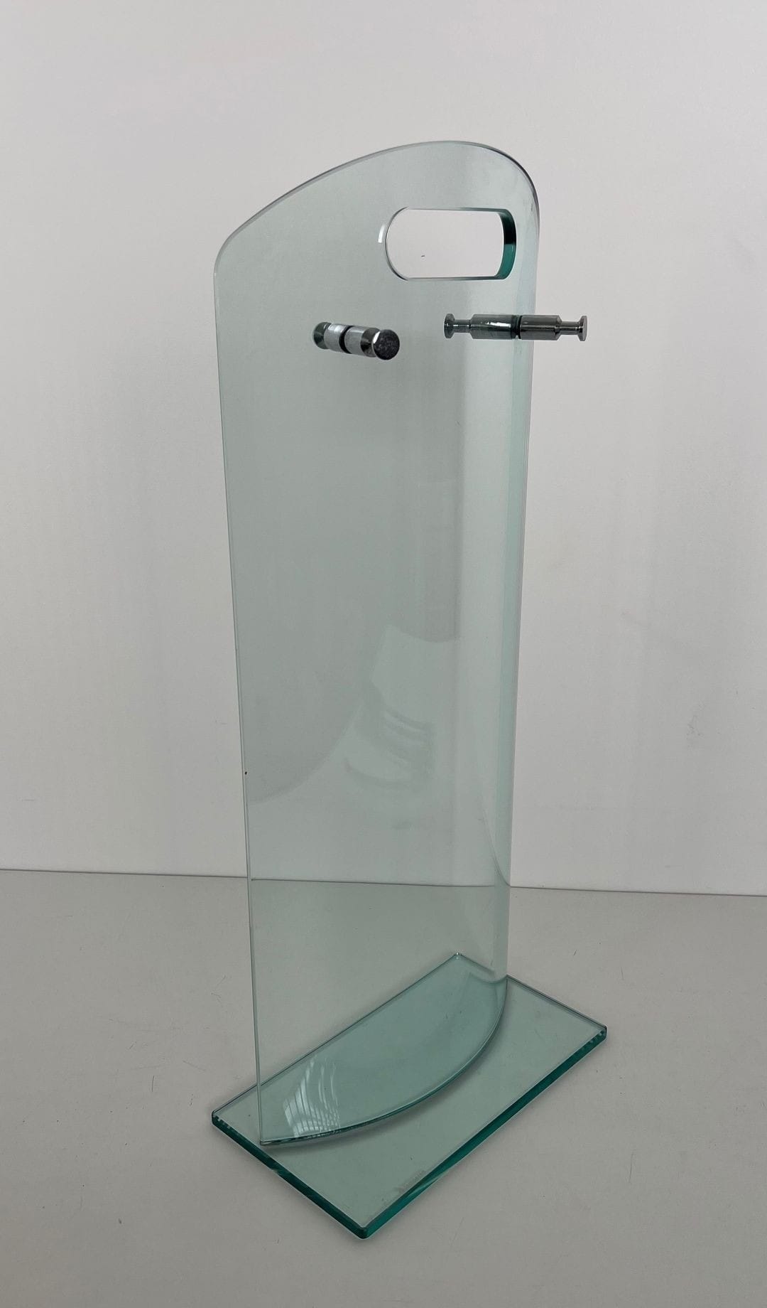 1970s French Tempered Glass Fireplace Companion Set - Stand Without Tools - Styylish