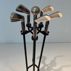 French Golf-Themed Fireplace Companion Set - Top Detail - Styylish