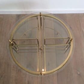 Maison Baguès Neoclassical Brass Coffee Table, France, circa 1940